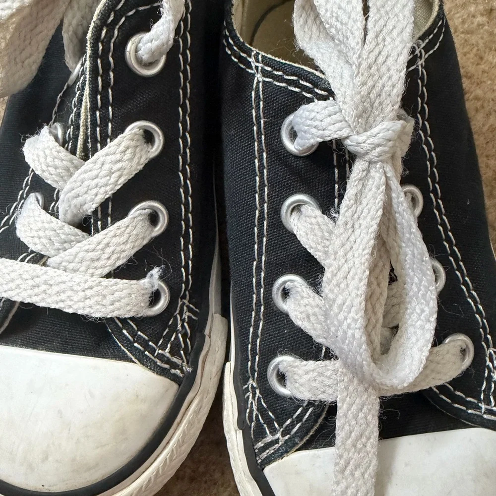 Converse Kids Black and White Sneakers - Picture 5 of 9